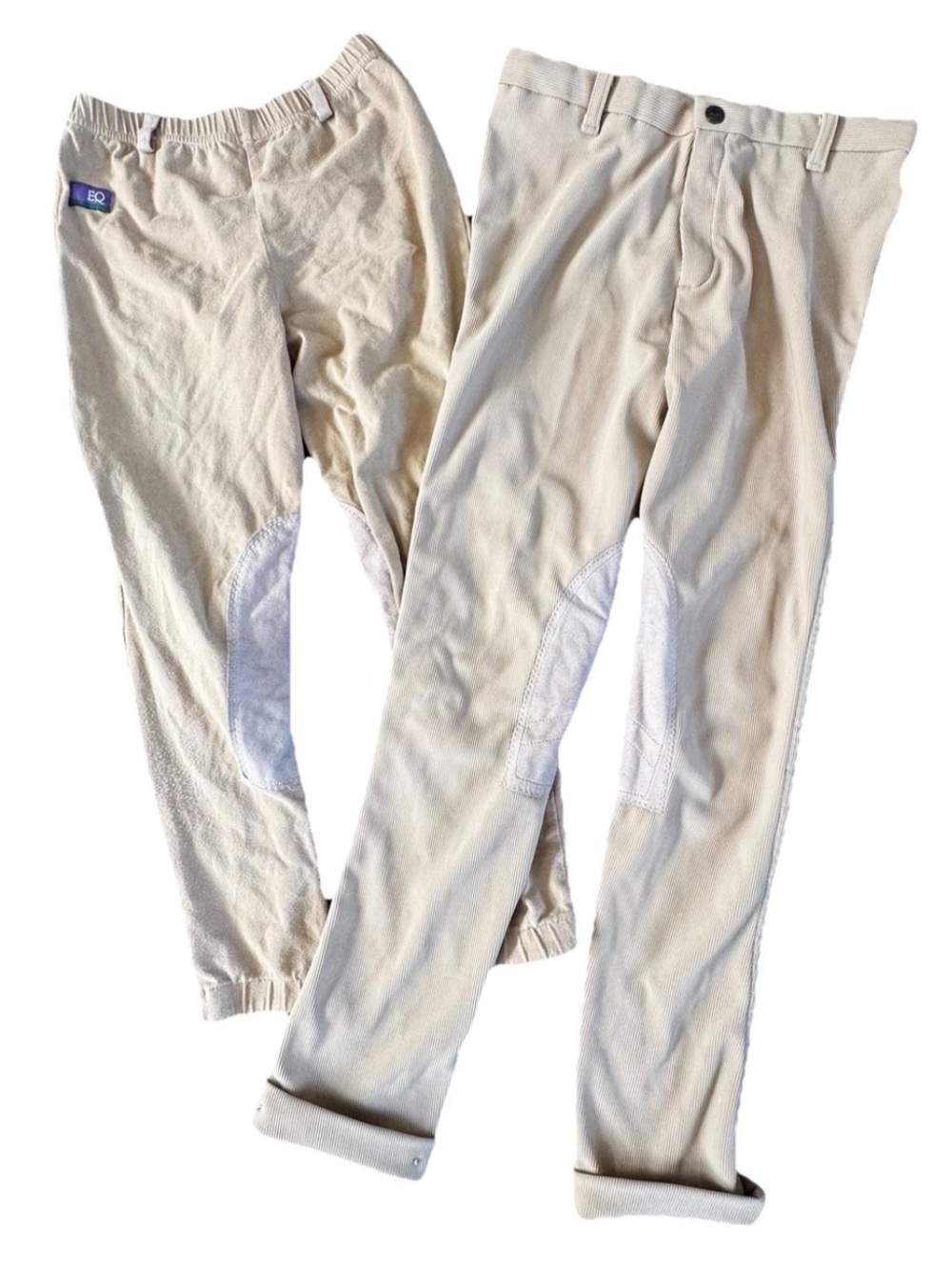 EQ And Devin-Aire Show Kids Breeches Tan Barn Lot Of 2 Youth Large & 16R tan